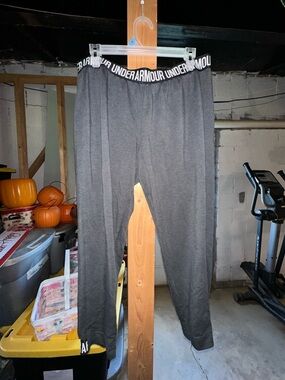Under Armour Gray Track Joggers with Branded Waistband